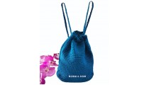 Cotton Handwoven Backpack Medium Size Blue